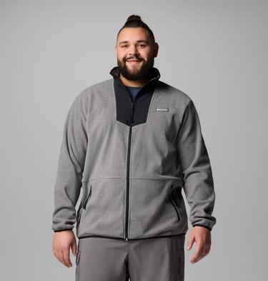 Men's Sequoia Grove Fleece Jacket - Extended Size, Color: City Grey Heather, Black, image 3