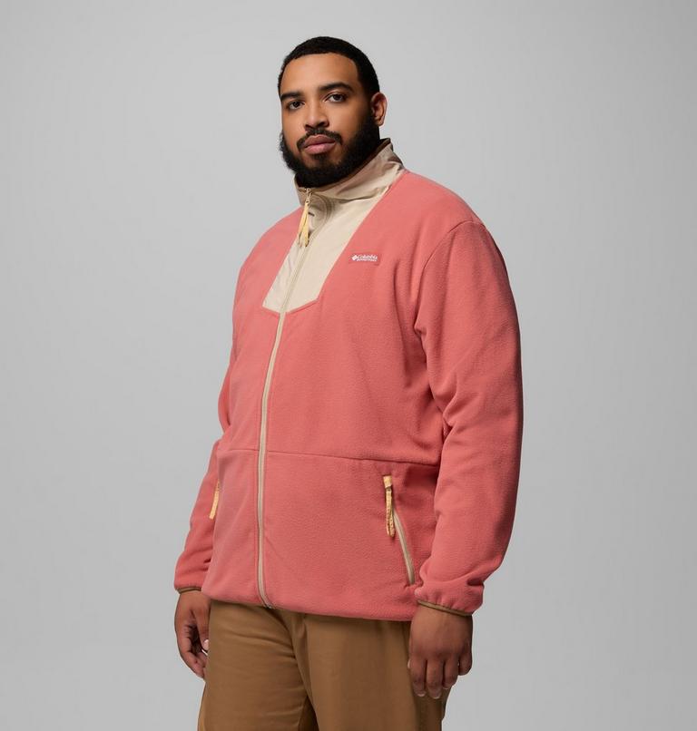 Men's Sequoia Grove Fleece Jacket - Extended Size, Color: Washed Red, Ancient Fossil, image 4