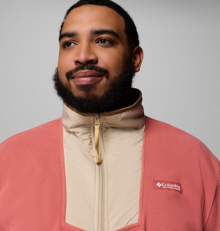 Men's Sequoia Grove Fleece Jacket - Extended Size, Color: Washed Red, Ancient Fossil, image 6
