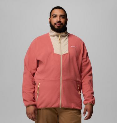 Men's Sequoia Grove Fleece Jacket - Extended Size, Color: Washed Red, Ancient Fossil, image 1