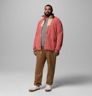 Men's Sequoia Grove Fleece Jacket - Extended Size, Color: Washed Red, Ancient Fossil, image 2