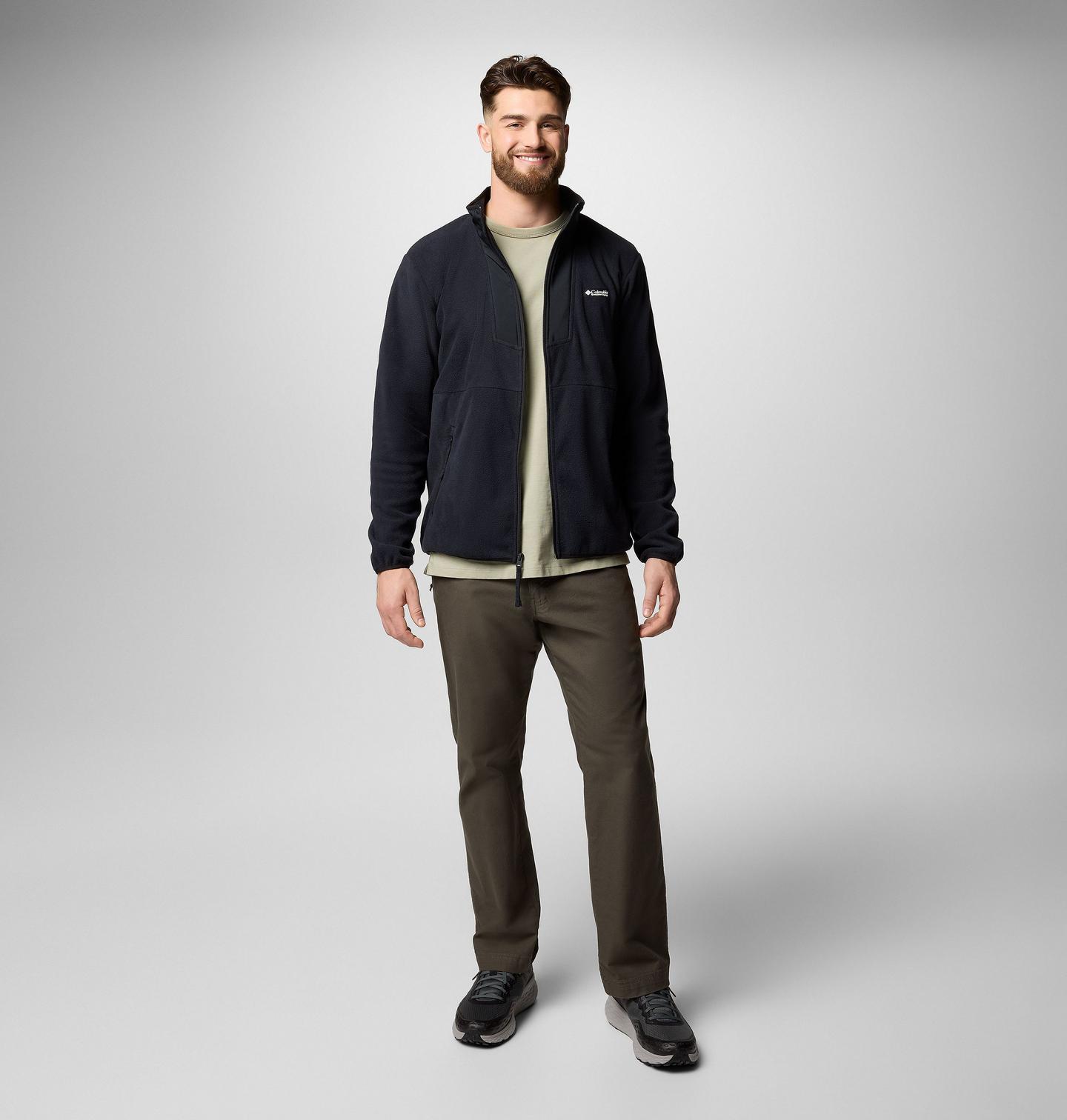 Мужские куртки Columbia Sequoia Grove Full Zip Fleece - Tall, цвет: Чёрный — фото 2