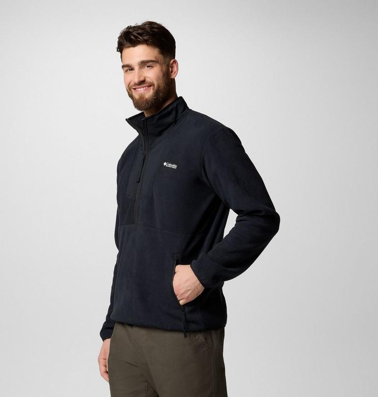 Men's Sequoia Grove Half Zip Fleece, Color: Black, image 4