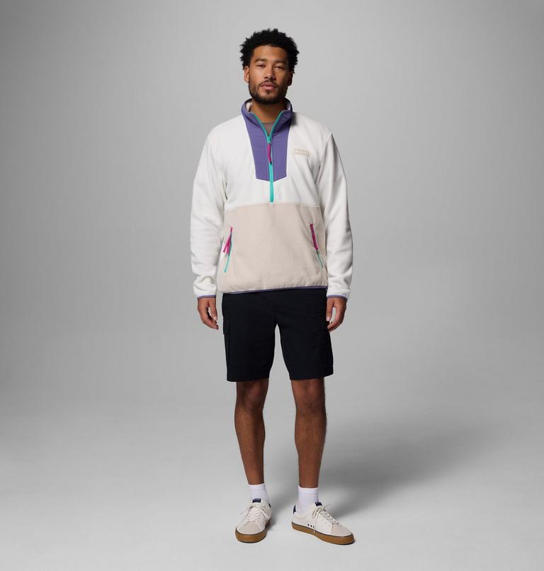 Men's Sequoia Grove Half Zip Fleece, Color: Sea Salt, Stormwatch, image 2