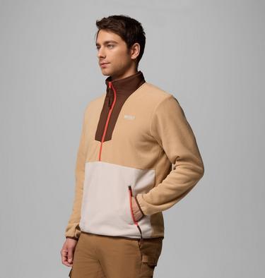 Men's Sequoia Grove Half Zip Fleece, Color: Canoe, Dark Stone, Tobacco, image 4