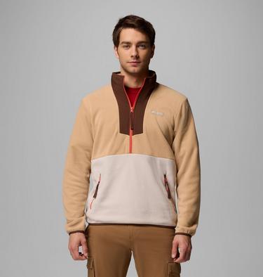 Men's Sequoia Grove Half Zip Fleece, Color: Canoe, Dark Stone, Tobacco, image 1