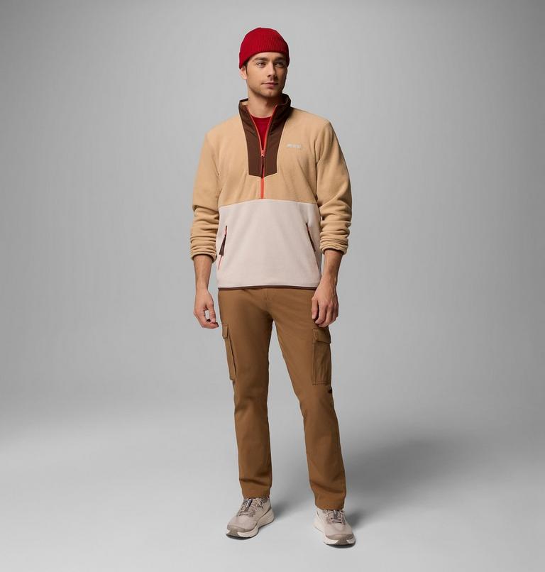 Men's Sequoia Grove Half Zip Fleece, Color: Canoe, Dark Stone, Tobacco, image 2