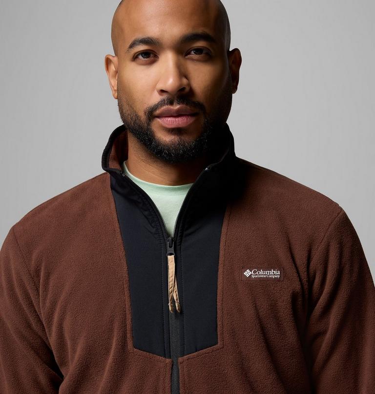Men's Sequoia Grove Half Zip Fleece, Color: Tobacco, Black, image 5