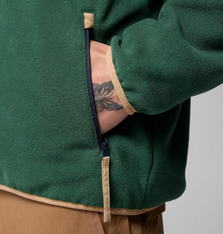 Men's Sequoia Grove Half Zip Fleece, Color: Rain Forest, Coll Navy, image 6