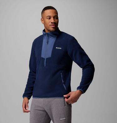 Men's Sequoia Grove Half Zip Fleece, Color: Collegiate Navy, Dark Mountain, image 20
