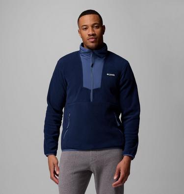 Men's Sequoia Grove Half Zip Fleece, Color: Collegiate Navy, Dark Mountain, image 9