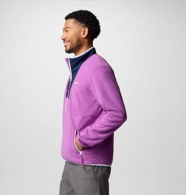 Polaire Demi-Zip Sequoia Grove Homme, Color: Razzle, Coll Navy, image 7