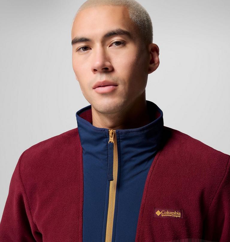 Men's Sequoia Grove Half Zip Fleece, Color: Rich Wine, Collegiate Navy, image 5