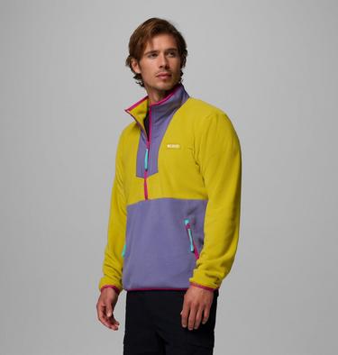 Men's Sequoia Grove Half Zip Fleece, Color: Antique Moss, Stormwatch, image 4