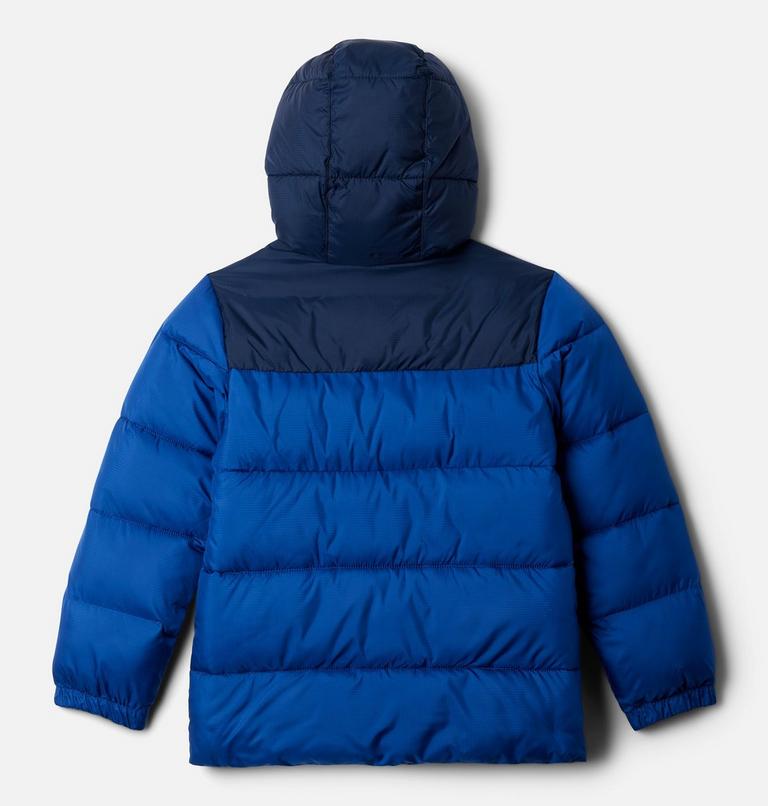 Youth Puffect II Hooded Jacket, Color: Mountain Blue, Collegiate Navy, image 2