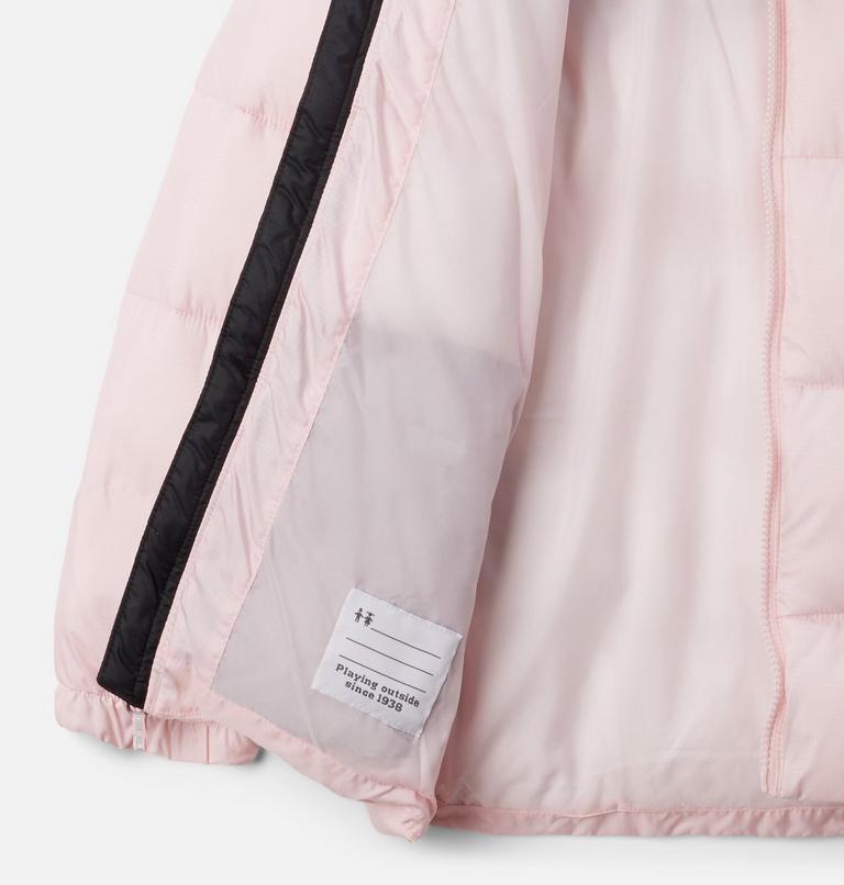 Youth Puffect II Hooded Jacket, Color: Satin Pink, Black, image 3