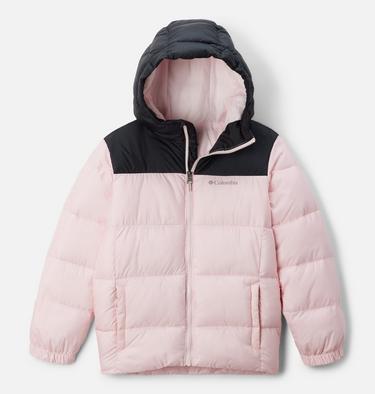 Youth Puffect II Hooded Jacket, Color: Satin Pink, Black, image 13