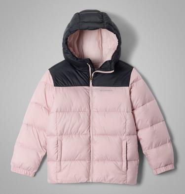 Youth Puffect II Hooded Jacket, Color: Mineral Pink, Black, image 3