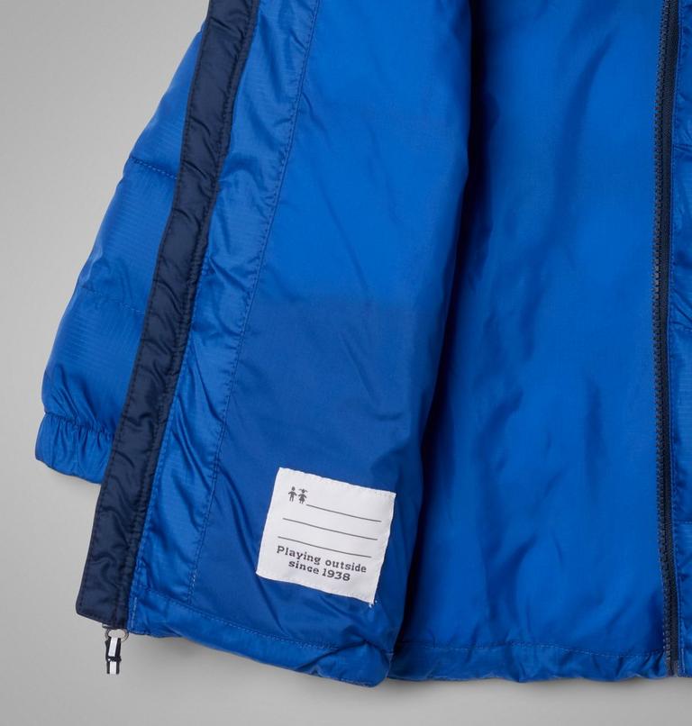 Toddlers' Puffect II Hooded Jacket, Color: Mountain Blue, Collegiate Navy, image 3