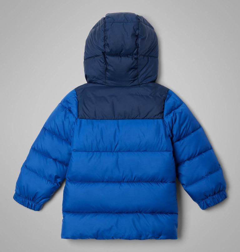 Toddlers' Puffect II Hooded Jacket, Color: Mountain Blue, Collegiate Navy, image 2