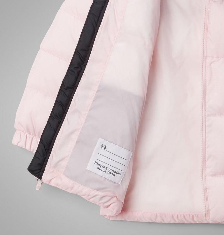 Toddler Puffect Hooded Jacket, Color: Satin Pink, Black, image 3