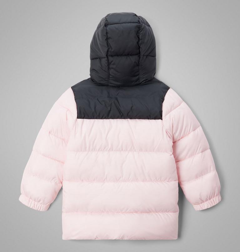 Toddler Puffect Hooded Jacket, Color: Satin Pink, Black, image 2