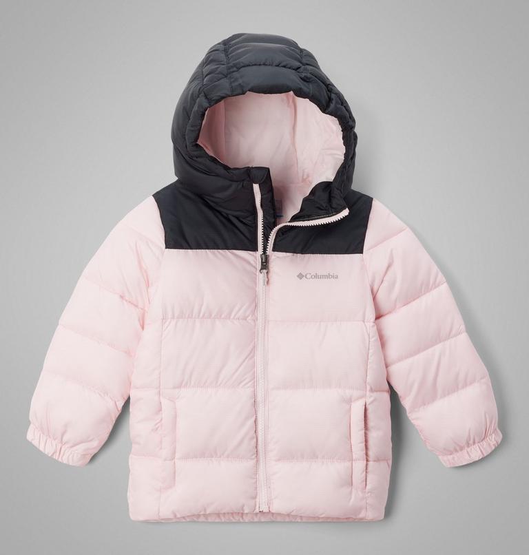 Toddler Puffect Hooded Jacket, Color: Satin Pink, Black, image 1