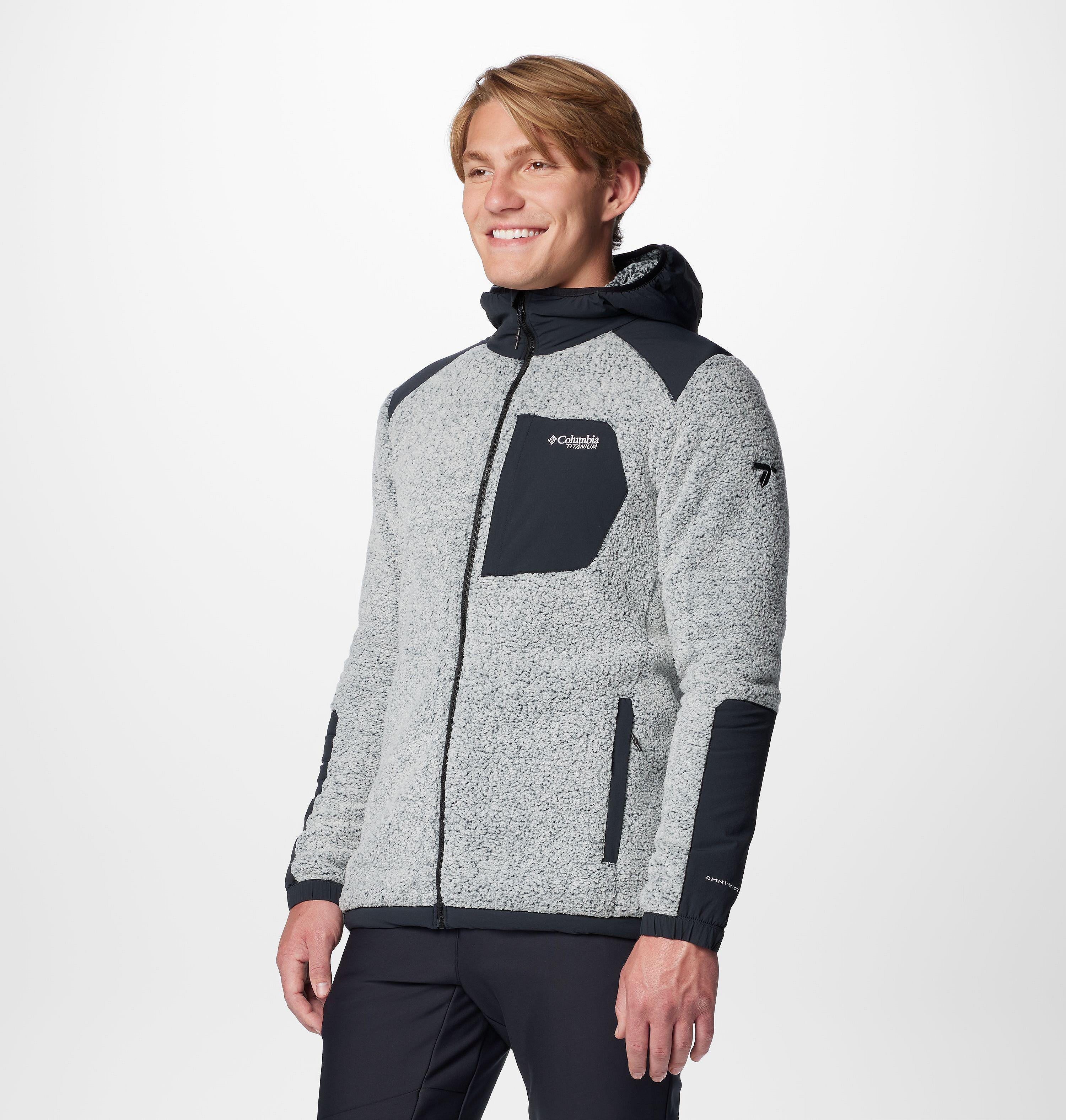 Manteau en polaire avec fermeture éclair pleine longueur en sherpa Arctic Crest pour homme 4