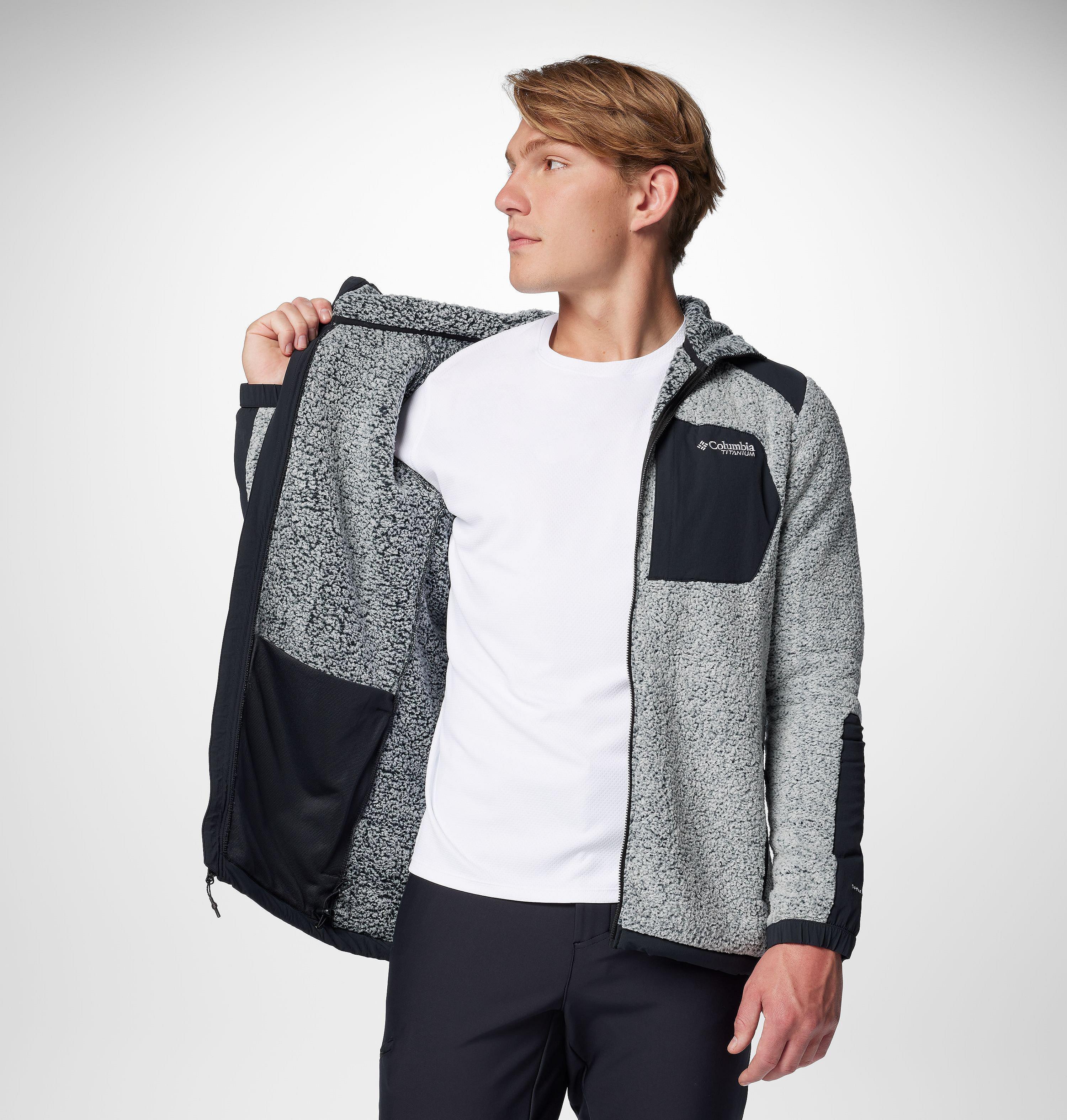 Manteau en polaire avec fermeture éclair pleine longueur en sherpa Arctic Crest pour homme 6