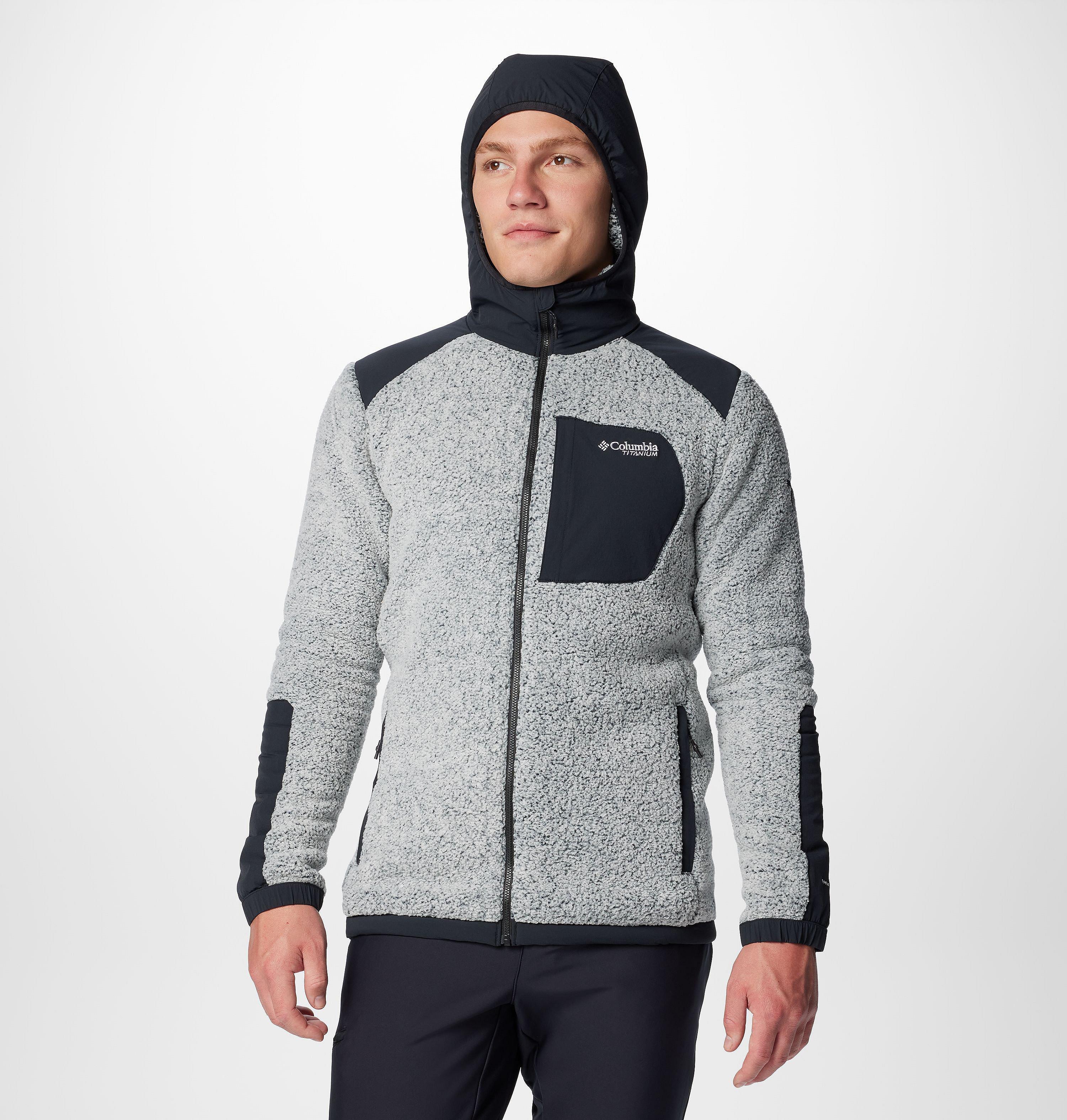 Manteau en polaire avec fermeture éclair pleine longueur en sherpa Arctic Crest pour homme 7