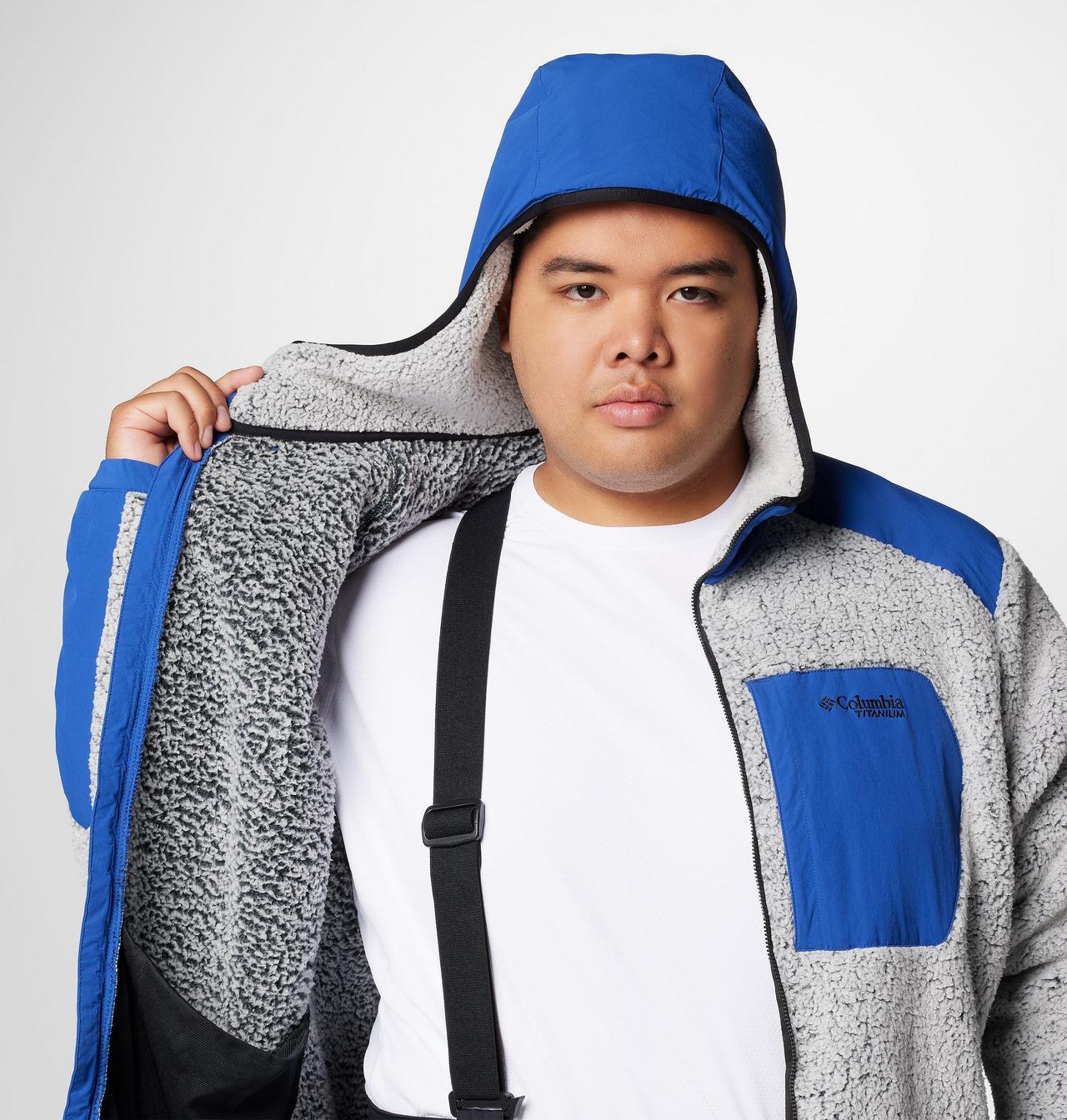 Manteau en polaire avec fermeture éclair pleine longueur en sherpa Arctic Crest™ pour hommes – Tailles fortes 7