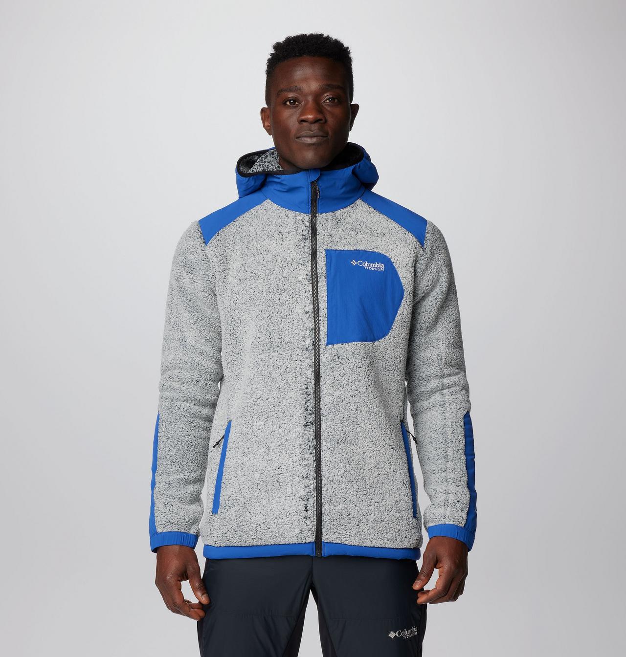 Manteau en polaire avec fermeture éclair pleine longueur en sherpa Arctic Crest™ pour hommes – Grandes tailles 1