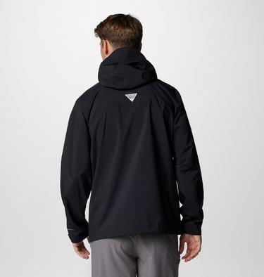 Men's PFG Mackenzie River Waterproof Hooded Jacket, Color: Black, image 2