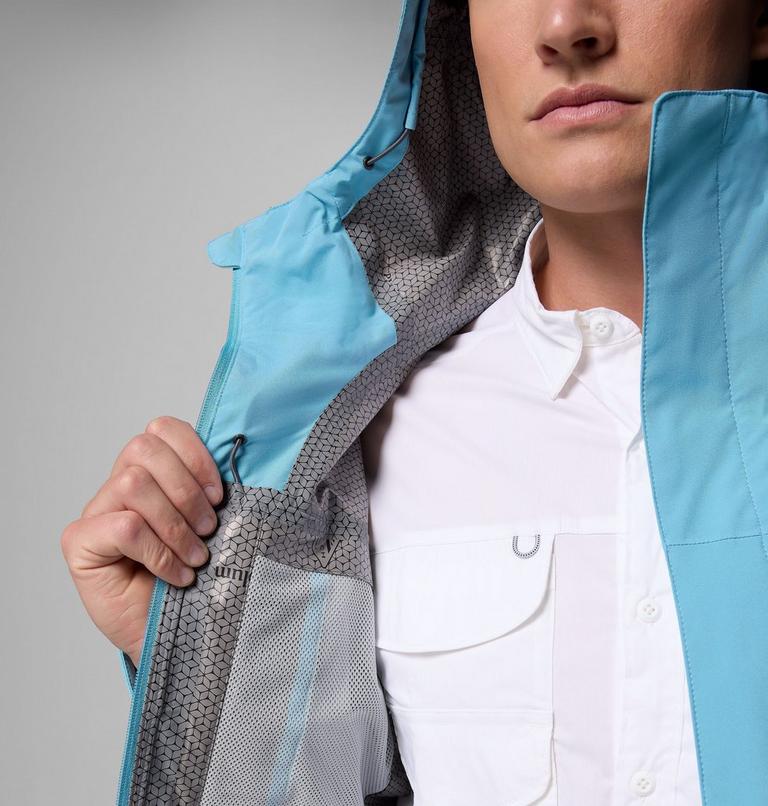 Men's PFG Mackenzie River Waterproof Hooded Jacket, Color: Vintage Blue, image 6