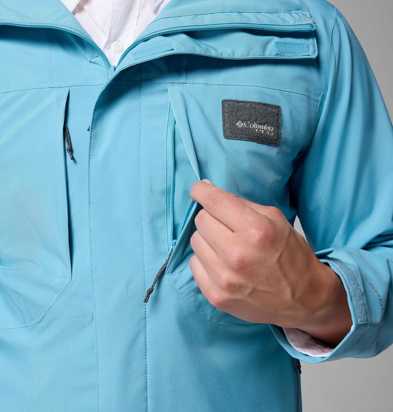 Men's PFG Mackenzie River Waterproof Hooded Jacket, Color: Vintage Blue, image 8