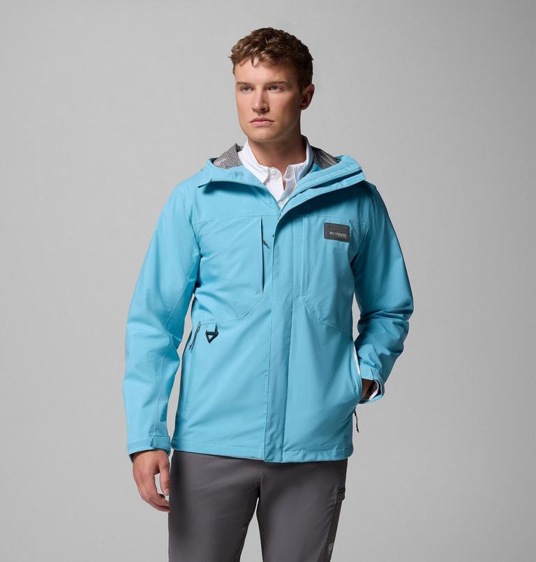 Men's PFG Mackenzie River Waterproof Hooded Jacket, Color: Vintage Blue, image 1