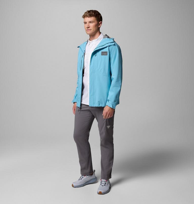 Men's PFG Mackenzie River Waterproof Hooded Jacket, Color: Vintage Blue, image 2