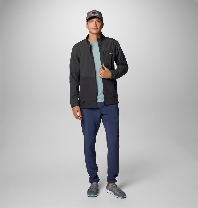 Men's PFG Uncharted Fleece Jacket, Color: Shark, Shark, image 3