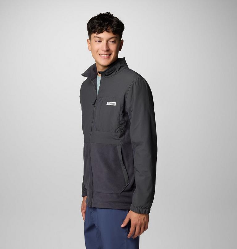 Men's PFG Uncharted Fleece Jacket, Color: Shark, Shark, image 4