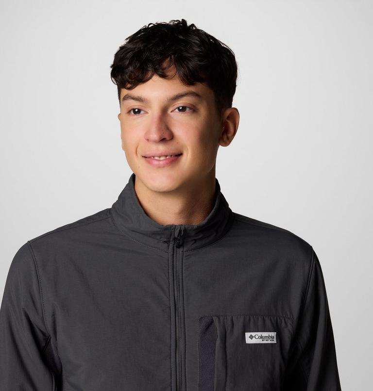 Men's PFG Uncharted Fleece Jacket, Color: Shark, Shark, image 5