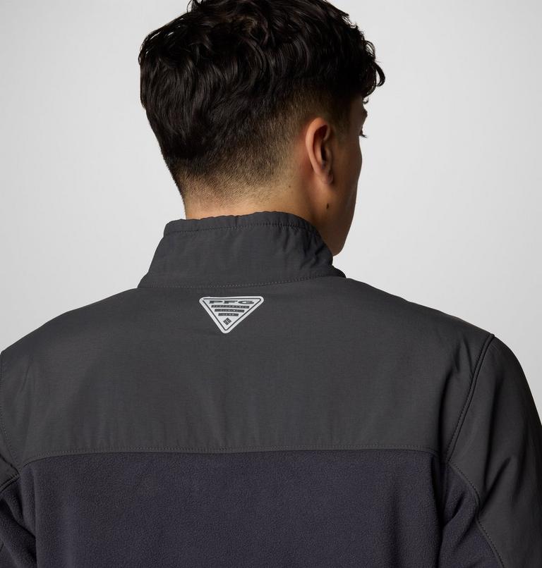 Men's PFG Uncharted Fleece Jacket, Color: Shark, Shark, image 6
