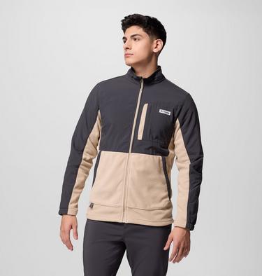 Men's PFG Uncharted Full Zip Fleece Jacket, Color: Shark, Ancient Fossil, image 5