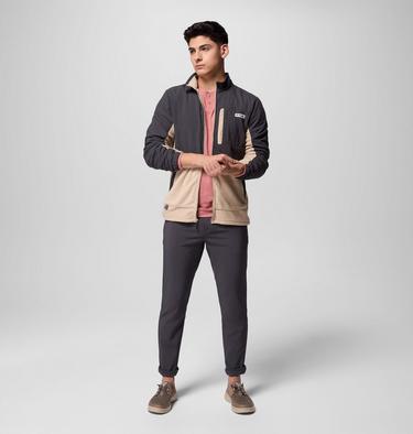Men's PFG Uncharted Full Zip Fleece Jacket, Color: Shark, Ancient Fossil, image 6