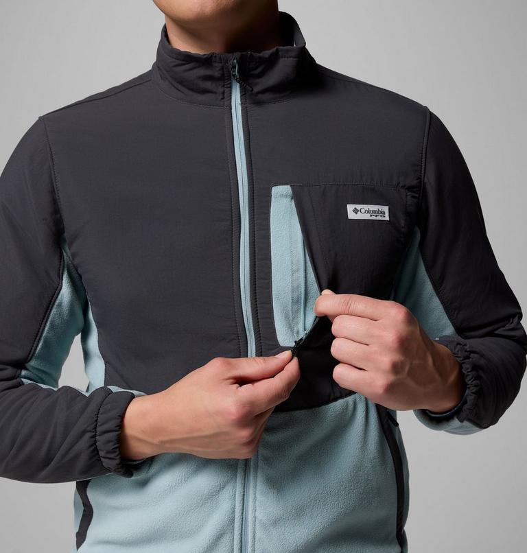 Chaqueta de forro polar PFG Uncharted para hombre, Color: Shark, Crushed Blue, image 7