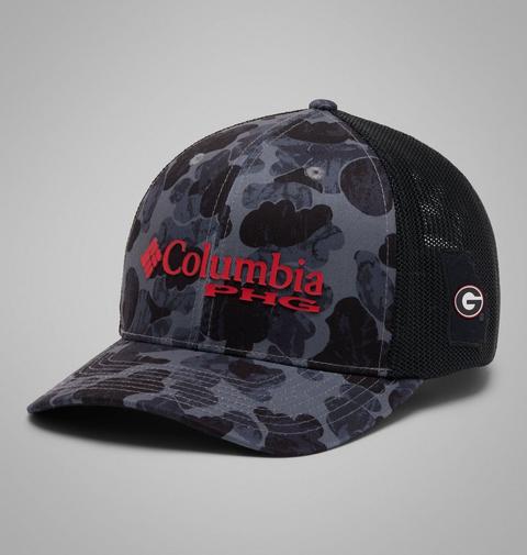 Кепка Columbia Collegiate PHG Camo Mesh Ball - Georgia, цвет: Чёрный камуфляжный