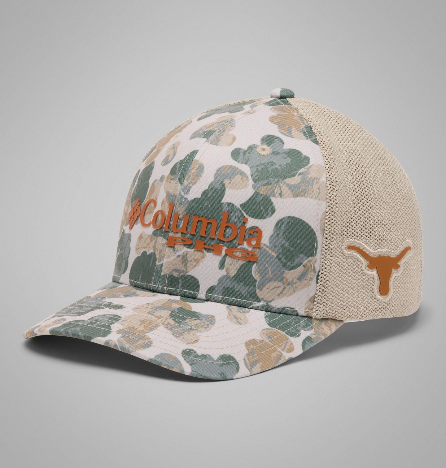Кепка Columbia Collegiate PHG Camo Mesh Ball - Texas, цвет: Камуфляжный, вариант 1 — фото 1