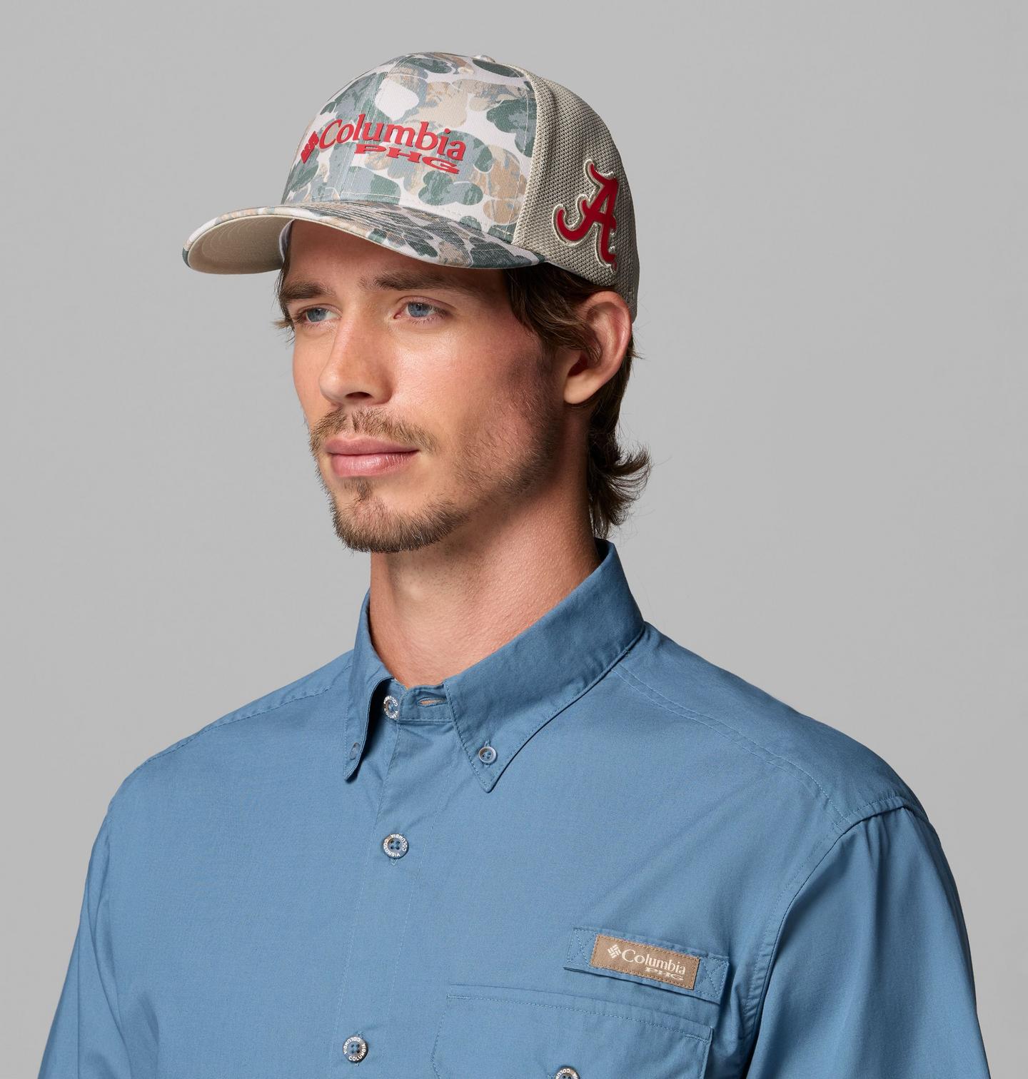 Кепка Columbia Collegiate PHG Camo Mesh Ball - Alabama, цвет: Камуфляжный, вариант 1 — фото 3