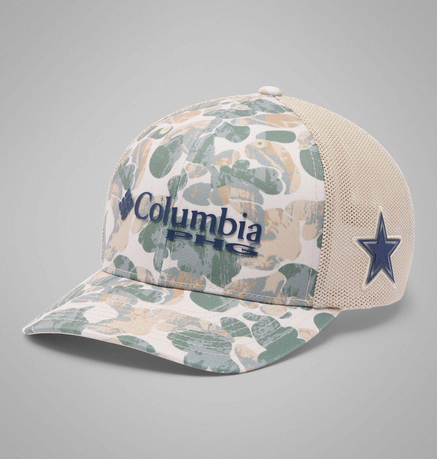 Кепка Columbia Collegiate PHG Camo Mesh Ball - Dallas Cowboys, цвет: Камуфляжный, вариант 1 — фото 1