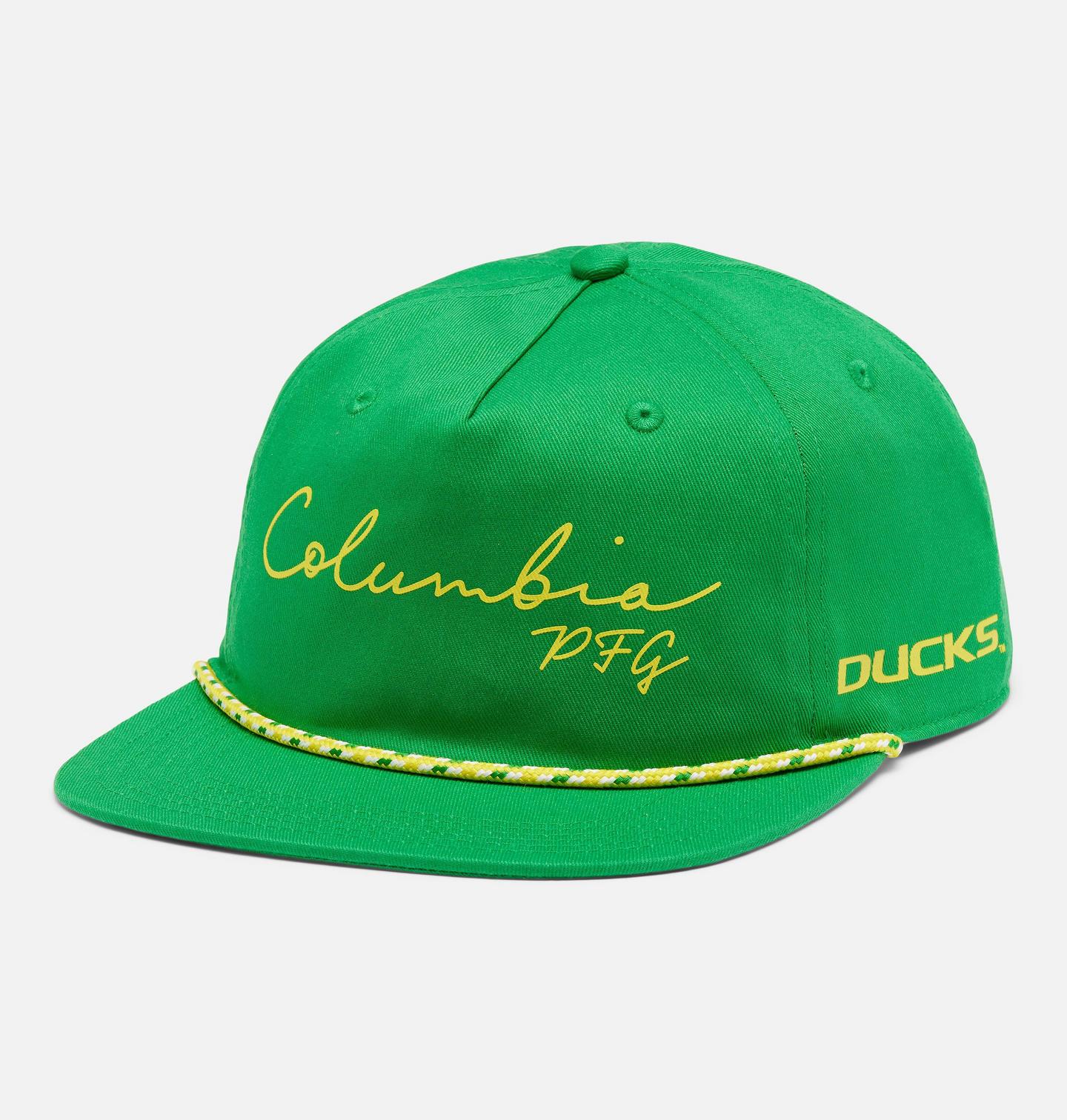 Головной убор Columbia Collegiate PFG Back Tack Snap Back Hat - Oregon, цвет: Зелёный — фото 1
