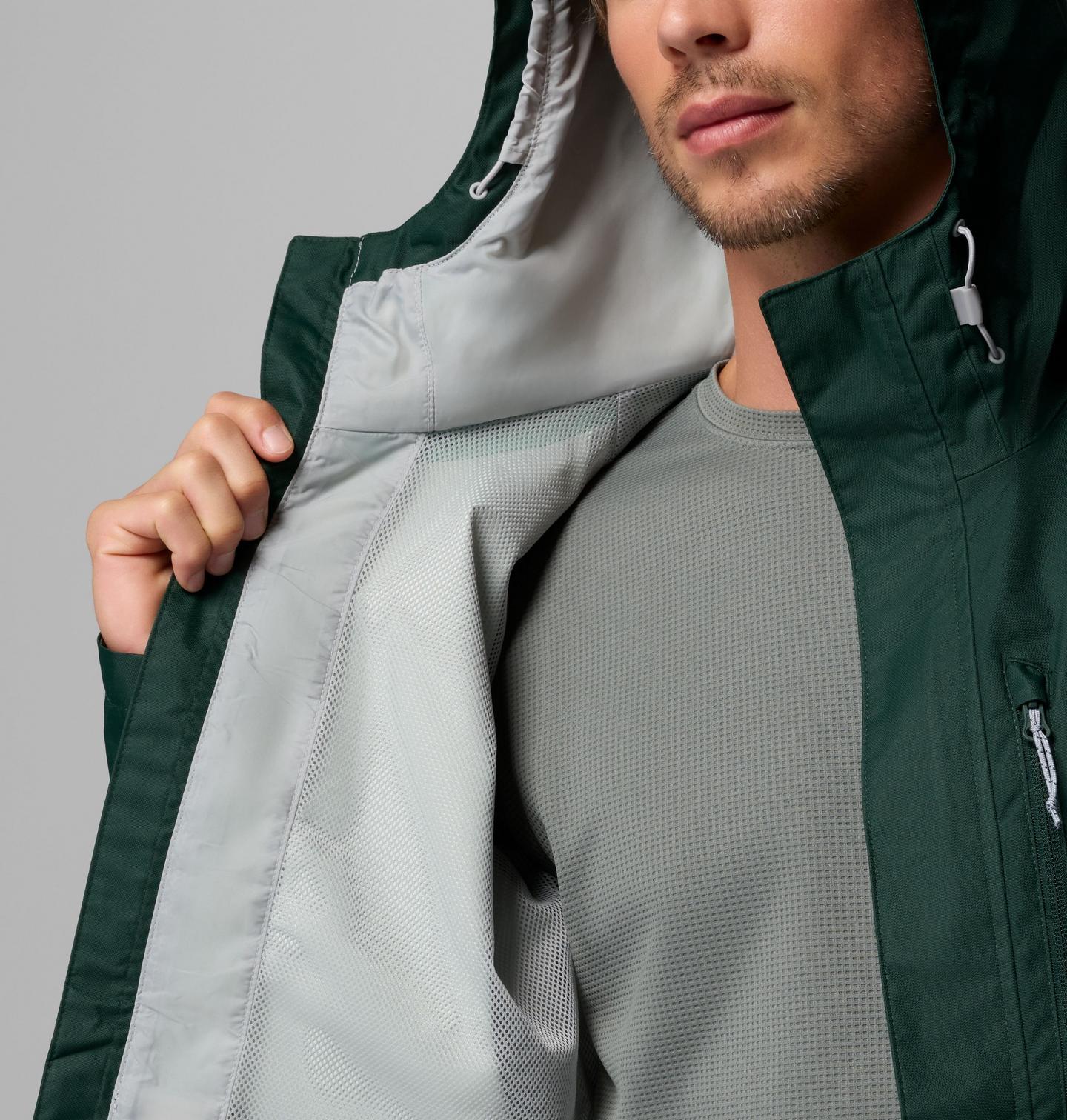 Мужская куртка Columbia Collegiate Field Bound Jacket - Michigan State, цвет: Серый — фото 4